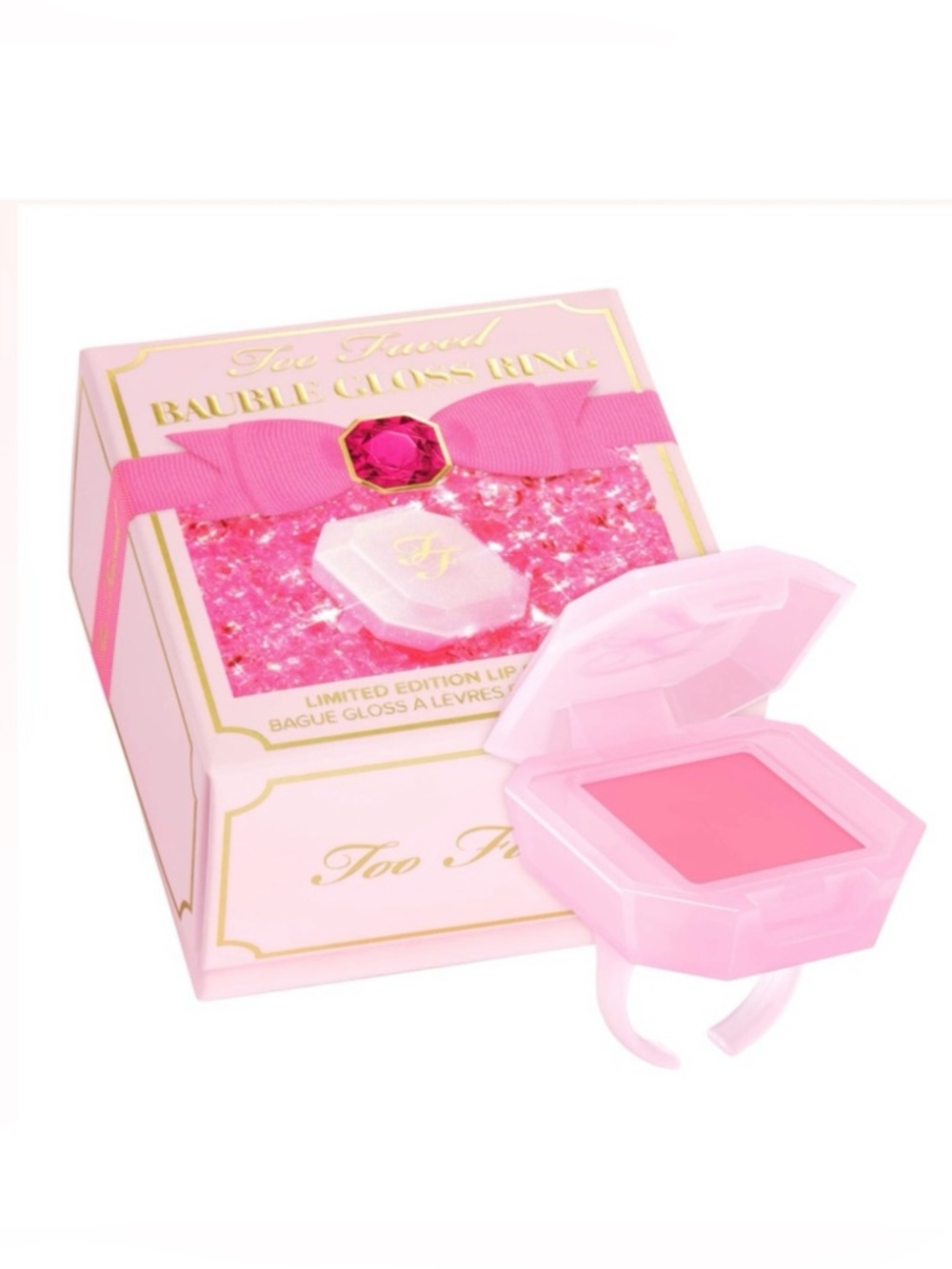 Too Faced Limited Edition Bauble Gloss Ring New In Box